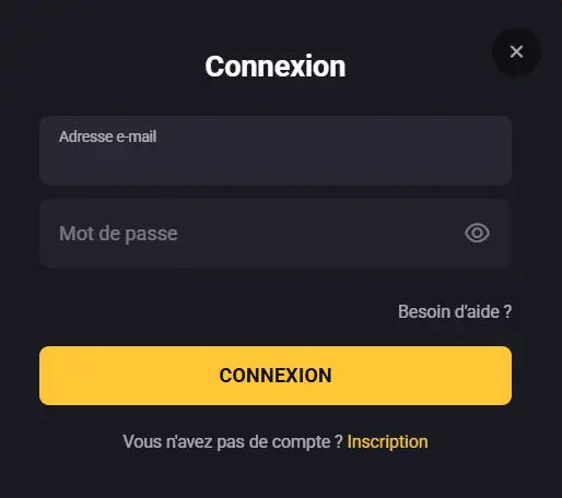 Formulaire de connexion