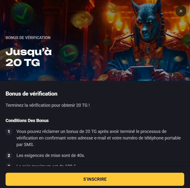 Amonbet Casino bonus de vérification avec tours gratuits